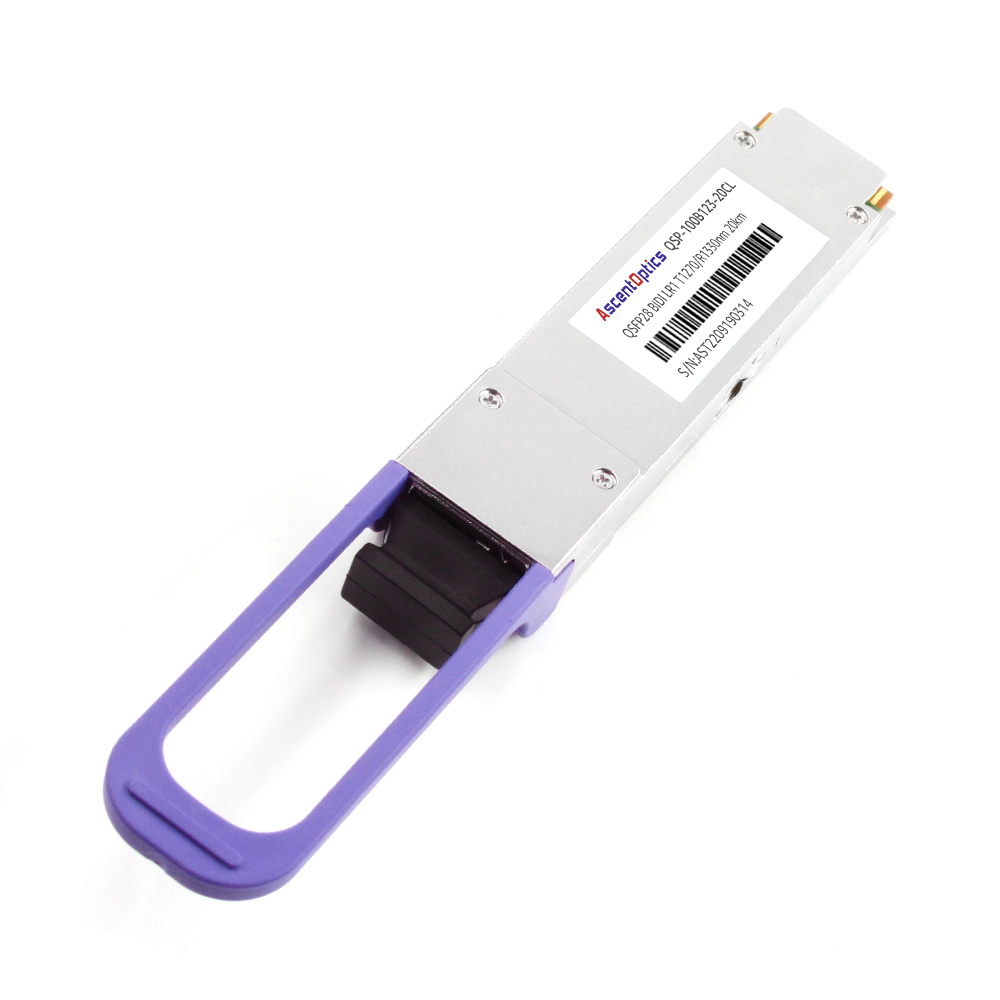 What are the types of 100G QSFP28 transceivers?