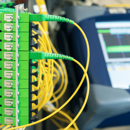 Passive Optical Network with Testing and Measuring Reflectometer
