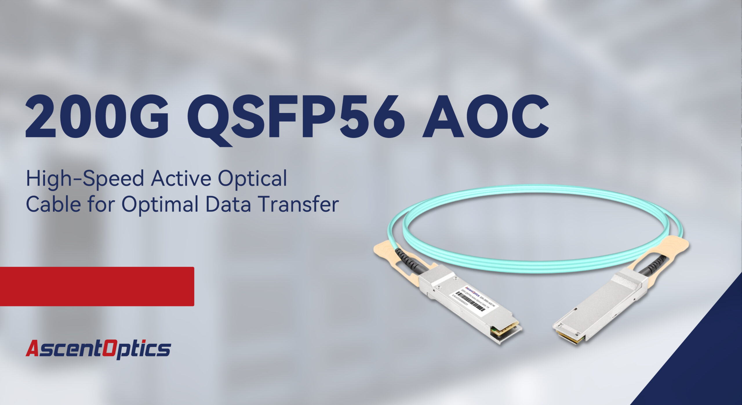 200G QSFP56 AOC: High-Speed Active Optical Cable for Optimal Data Transfer