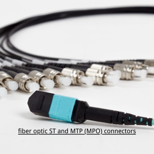 fiber optic ST and MTP (MPO) connectors