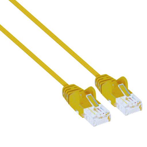 How do you install and maintain yellow Ethernet cables?