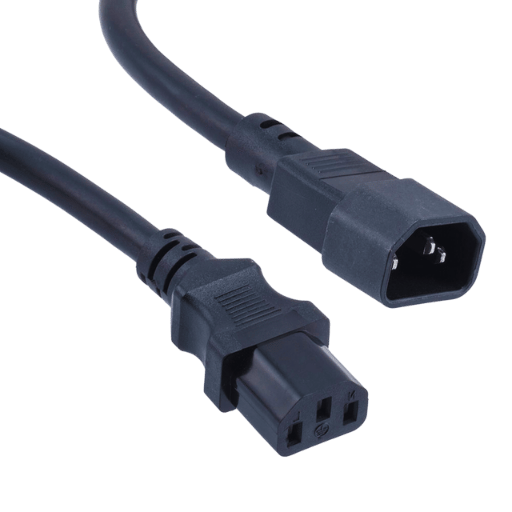 thumbnail image 2 of KABLENATION 2-10FT C14 To C15 Power Extension Cable - 14 AWG - Choose Color Red/Blue/Green 2 of 6