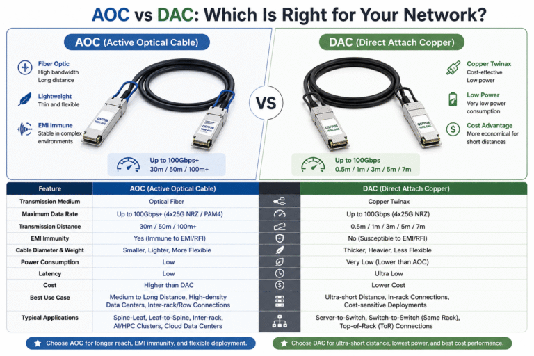 QSFP28 AOC Cables Guide: Advantages, Comparison & Selection ...