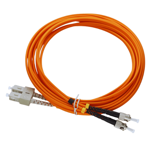 How do you install a multimode fiber optic cable?