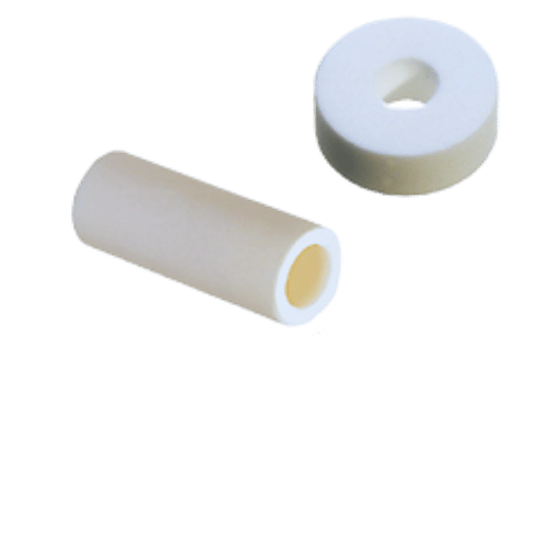 Why is ceramic the preferred material for fiber optic sleeves?