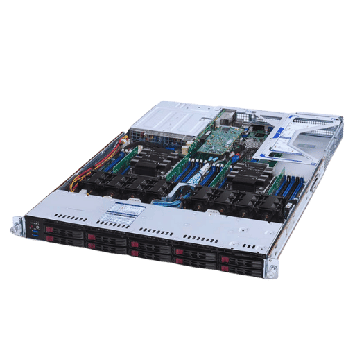 What are the Power Supply Options for 1U Rackmount Servers?