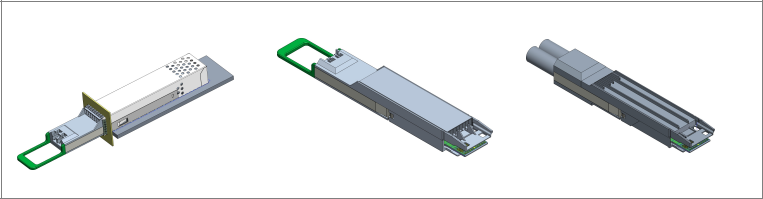 3D views of the OSFP-XD solutions