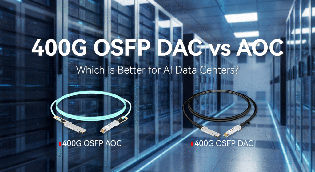 400G OSFP DAC와 AOC: AI 데이터 센터에 더 적합한 것은 무엇일까요? - AscentOptics 블로그