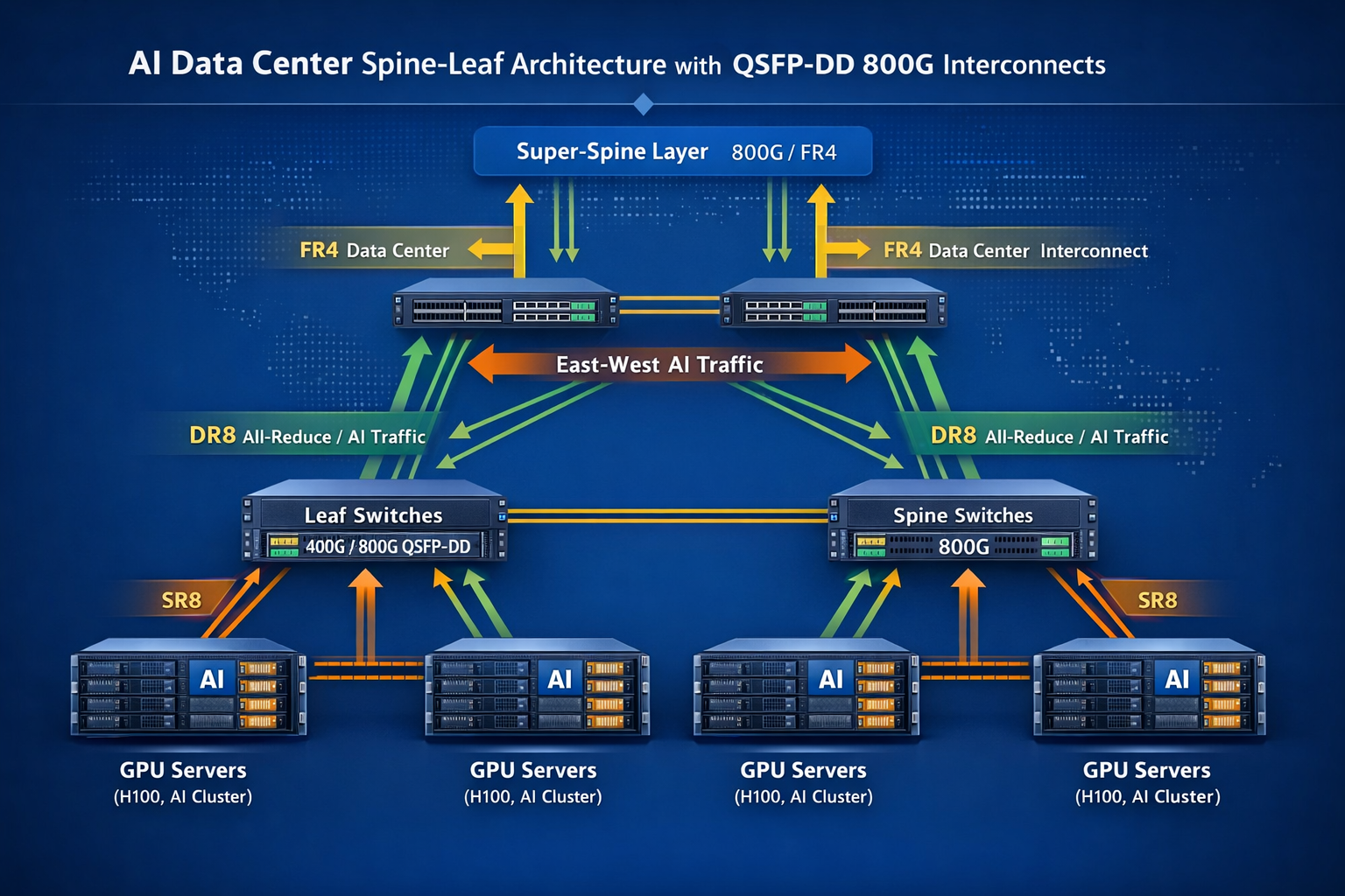 Architecture: QSFP-DD in AI Data Center Networks
