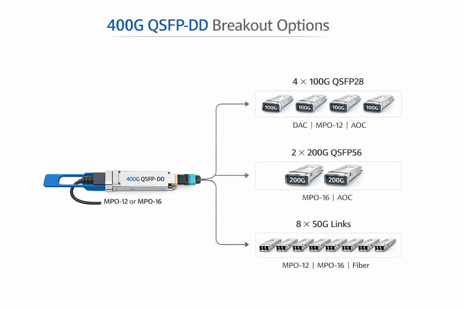 400G QSFP-DD Breakout Options
