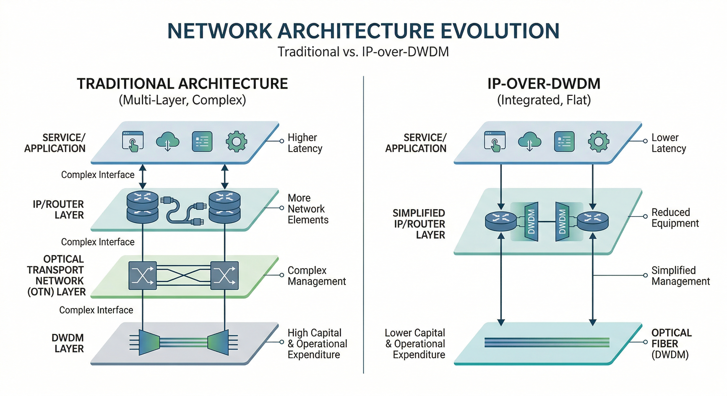 IP-over-DWDM Architectures: Eliminating Transponder Layers