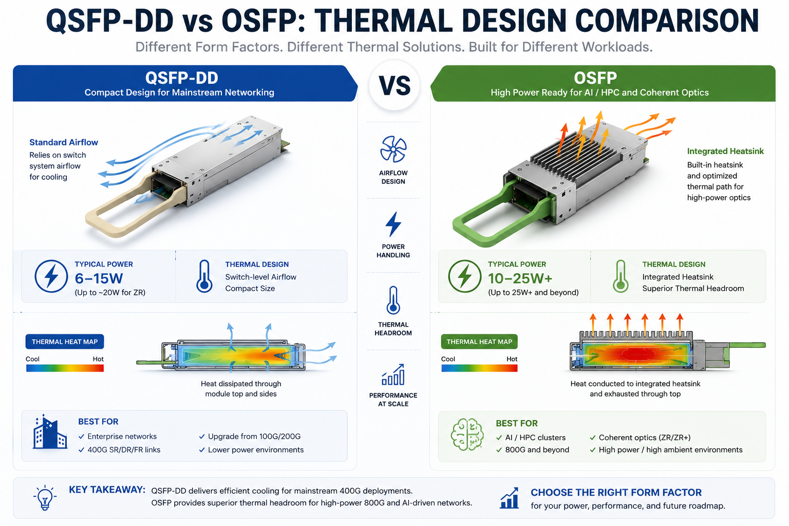 SFP-DD vs OSFP Thermal Design