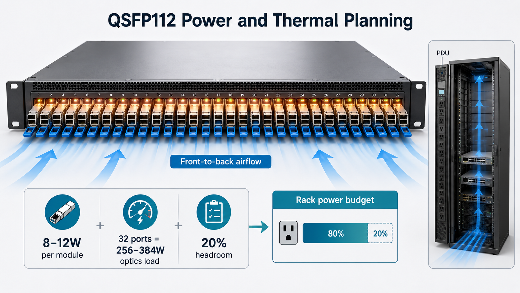 QSFP112 Power and Thermal Planning