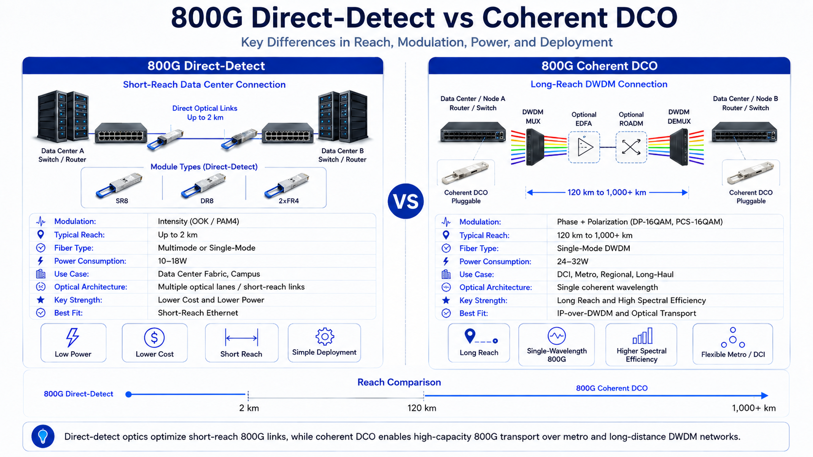 800G Direct-Detect vs Coherent DCO