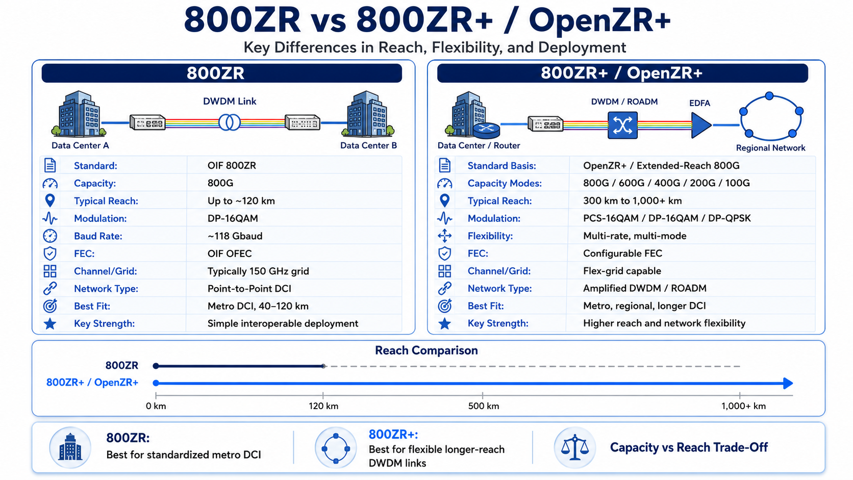 800ZR vs 800ZR+ / OpenZR+