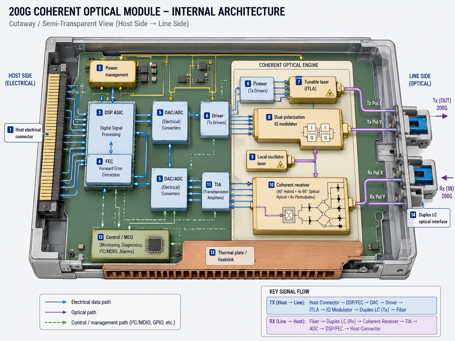 Core Components Inside a 200G Coherent Module