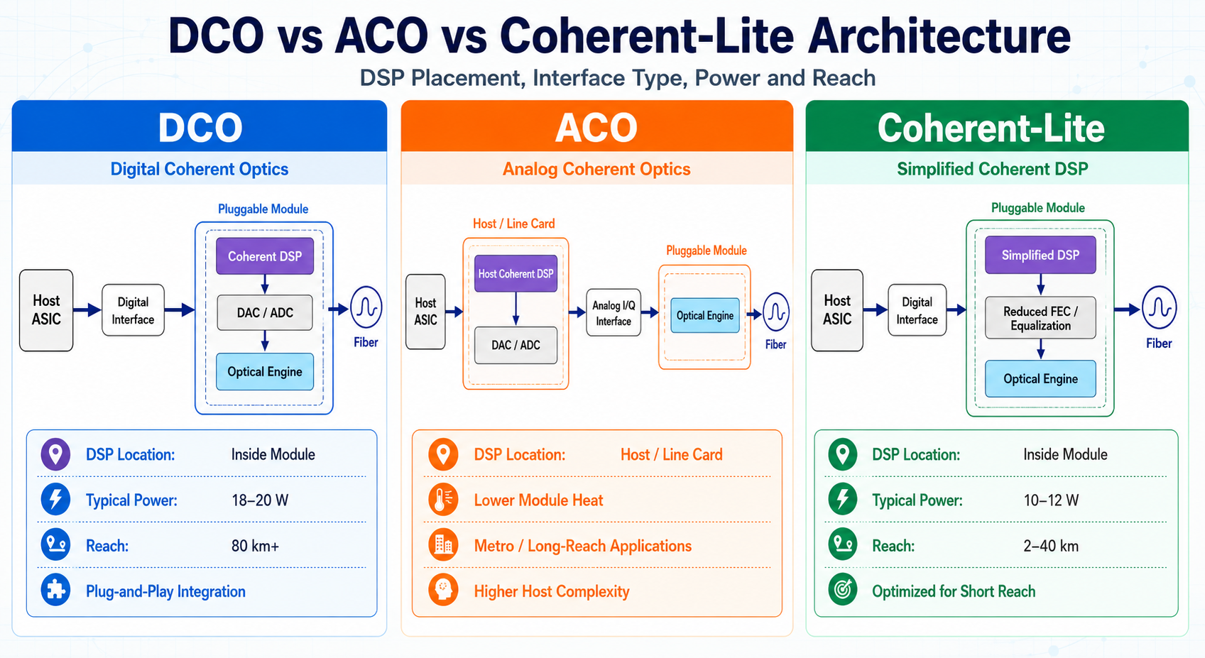 DCO vs ACO vs Coherent-Lite Architecture