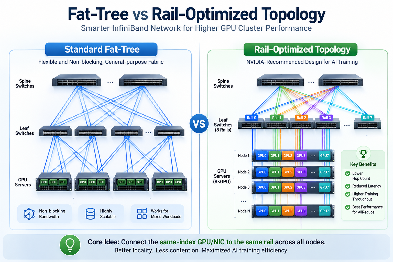 Fat-Tree vs Rail-Optimized Topology