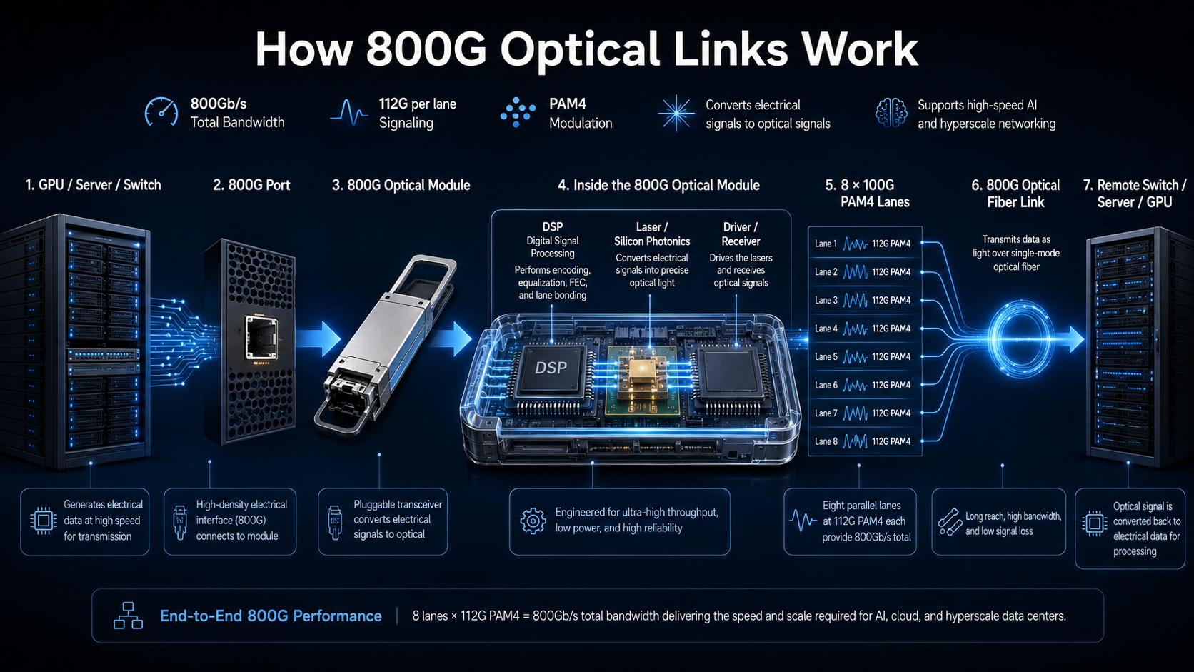 How 800G Optical Links Work