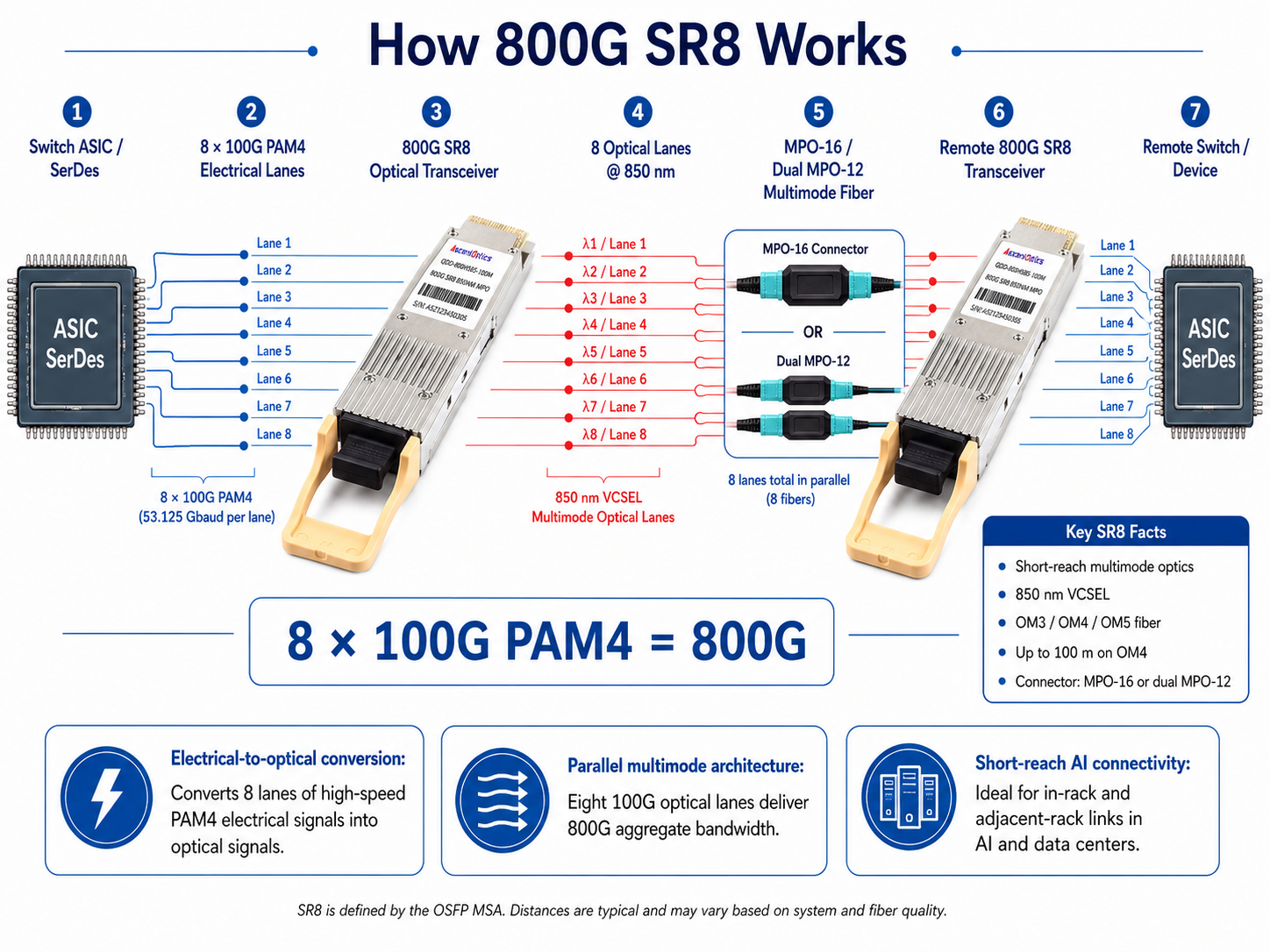 How 800G SR8 Works