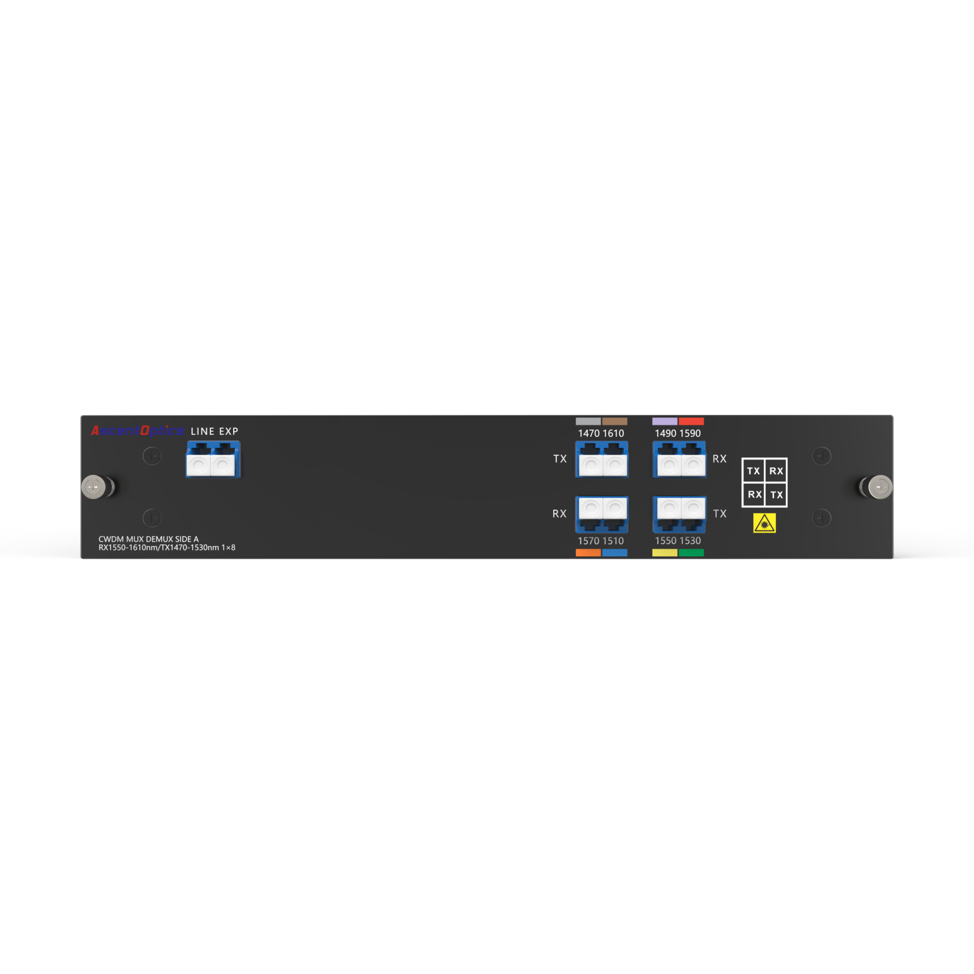 Single Fiber CWDM Mux/Demux 4CH 8 Wavelengths 1470 to 1610nm Side A, LGX Box