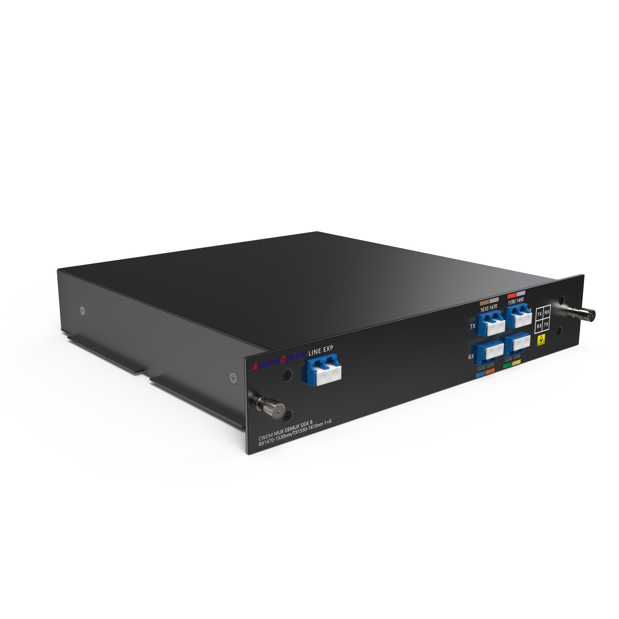 Single Fiber CWDM Mux/Demux 4CH 8 Wavelengths 1470 to 1610nm Side B, LGX Box