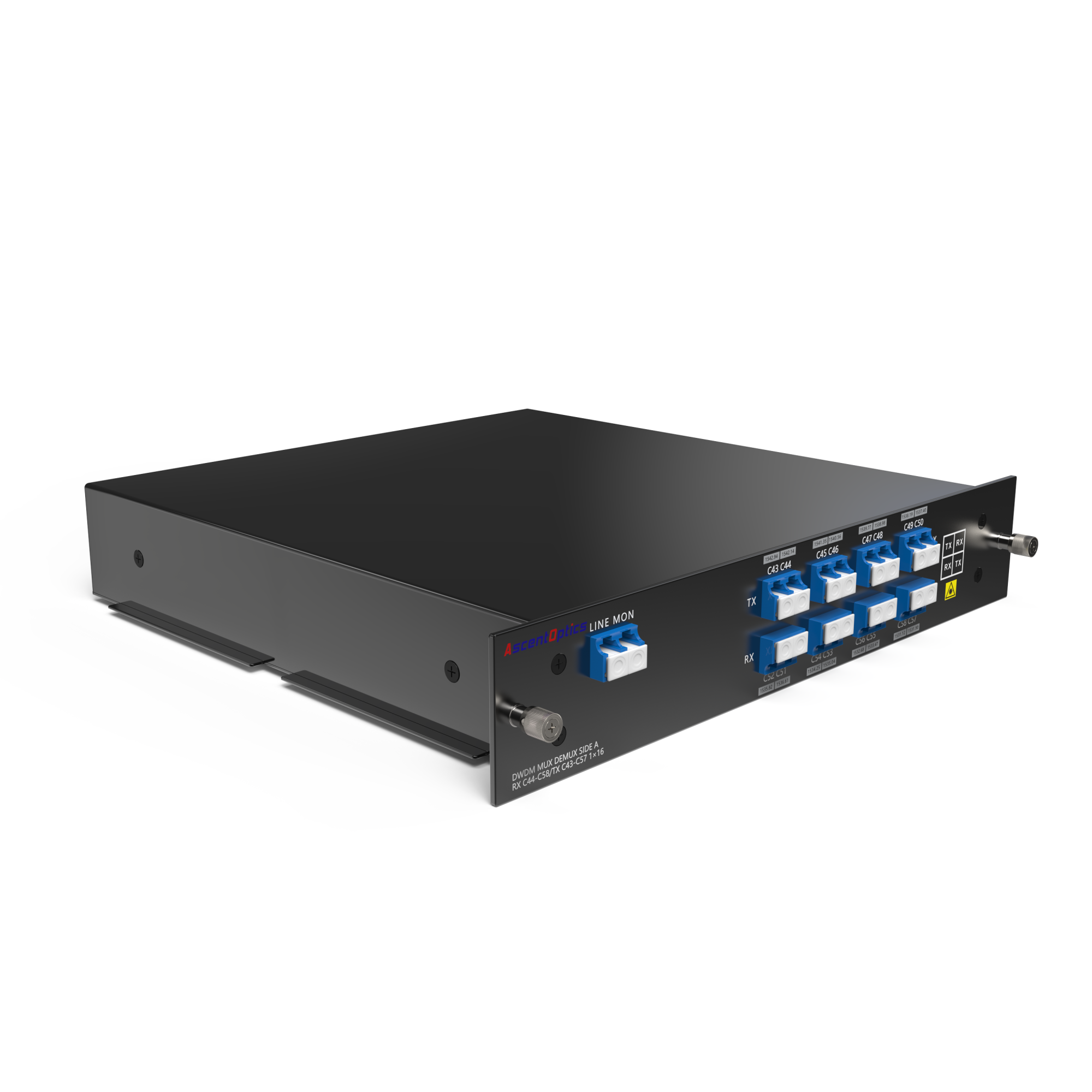 Single Fiber DWDM Mux/Demux 8CH 16 Wavelengths C43-C58 with MON Port Side A, LGX Box