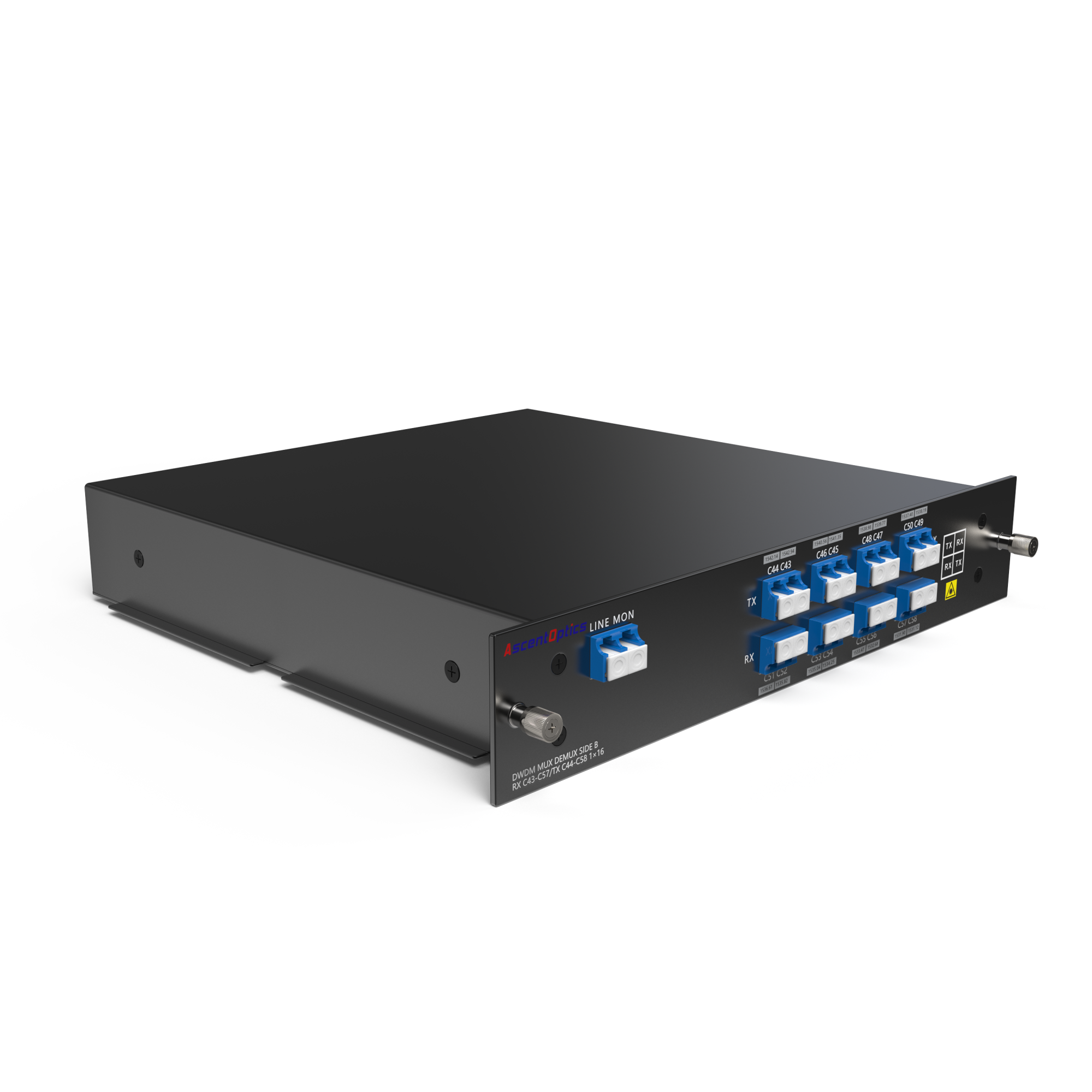 Single Fiber DWDM Mux/Demux 8CH 16 Wavelengths C43-C58 with MON Port Side B, LGX Box