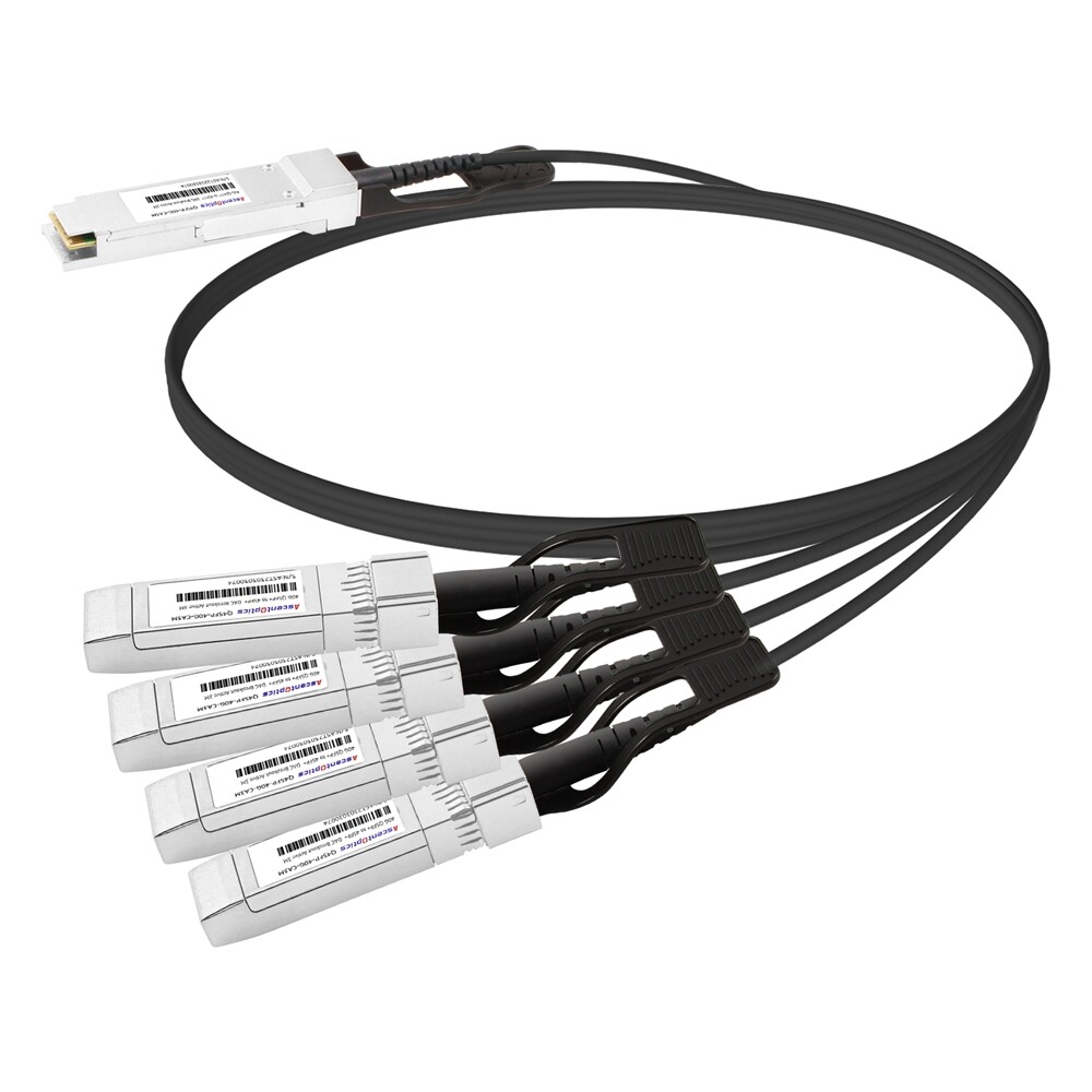 40G QSFP+ to 4x 10G SFP+ Copper Breakout Cable,3 Meters,Active