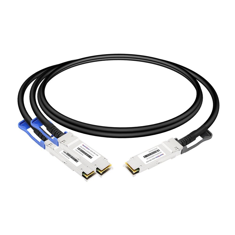 200G QSFP56 to 2x 100G QSFP56 Copper Breakout Cable,2 Meters,Passive