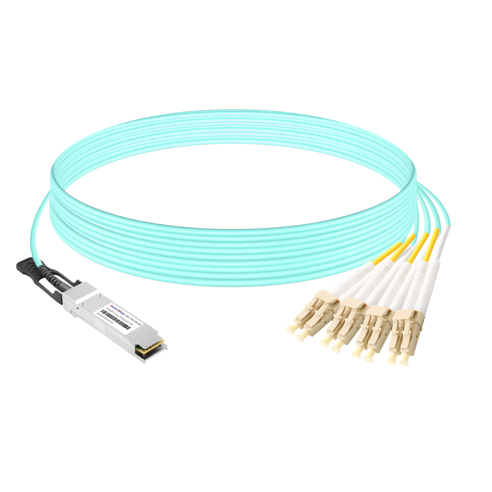 40G QSFP+ to 8x LC Breakout AOC Cable,20 Meters
