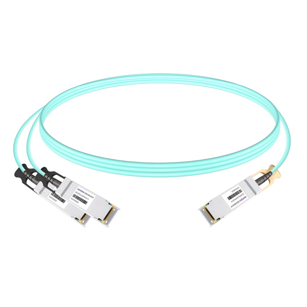 200G QSFP56 to 2x 100G QSFP56 Breakout AOC Cable,1 Meter