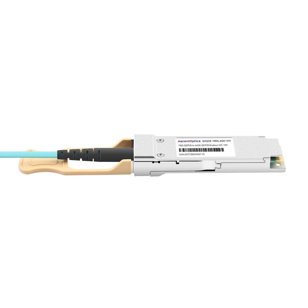 100G QSFP28 to 2x 50G QSFP28 Breakout AOC Cable,15 Meters