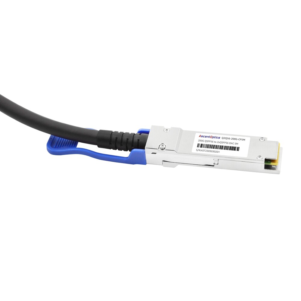 200G QSFP56 to 2x 100G QSFP56 Copper Breakout Cable,5 Meters,Passive