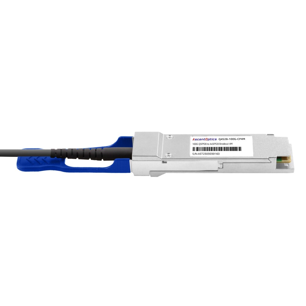 100G QSFP28 to 4x 25G SFP28 Copper Breakout Cable,4 Meters,Passive