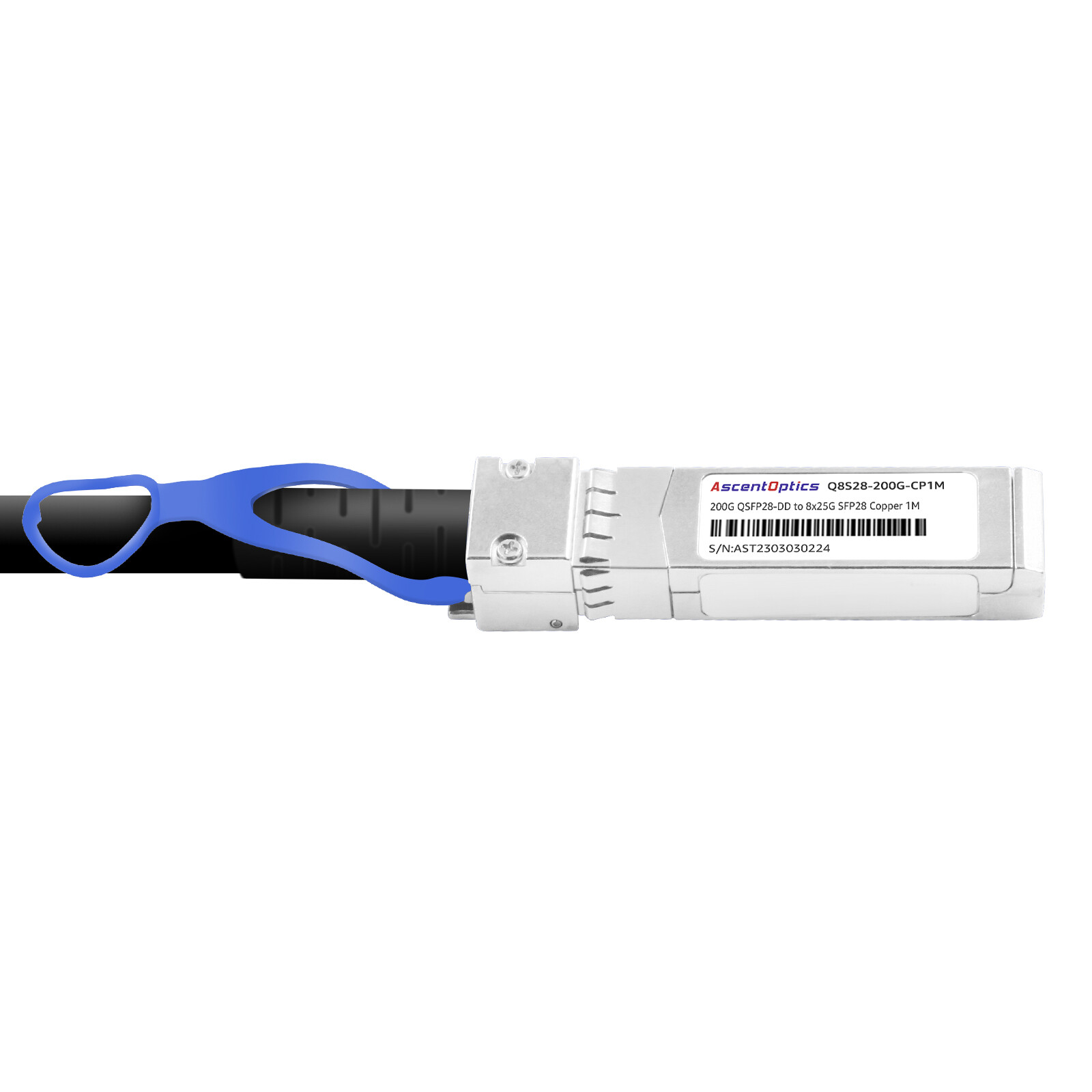 200G QSFP28-DD to 8x 25G SFP28 Copper Breakout Cable,1 Meter,Passive