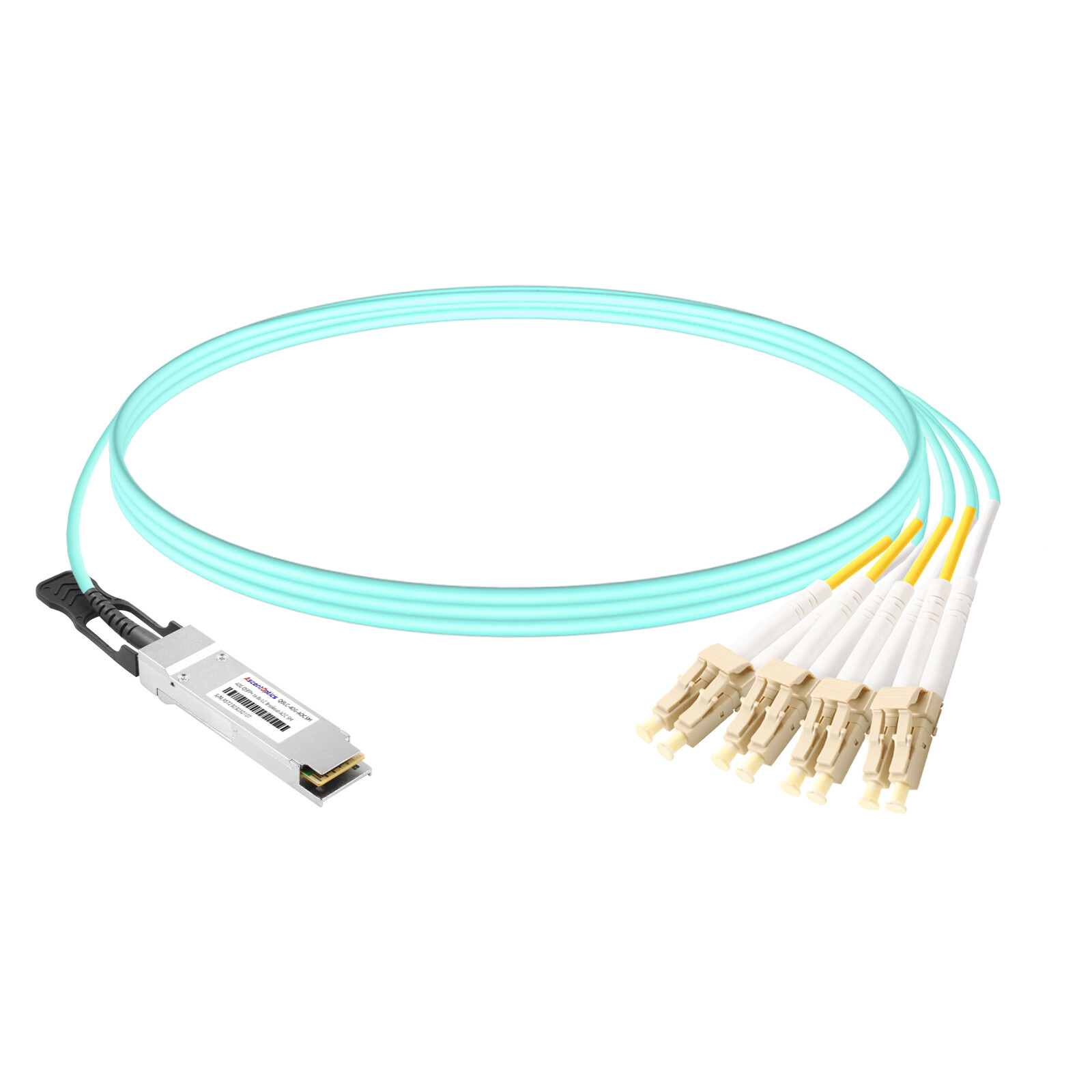 40G QSFP+ to 8x LC Breakout AOC Cable,5 Meters