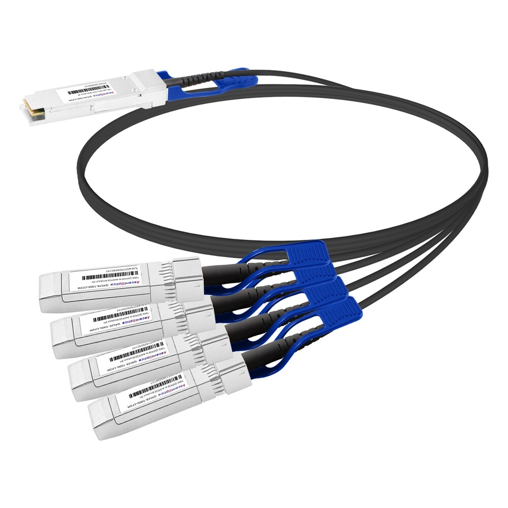 100G QSFP28 to 4x 25G SFP28 Copper Breakout Cable,2 Meters,Passive