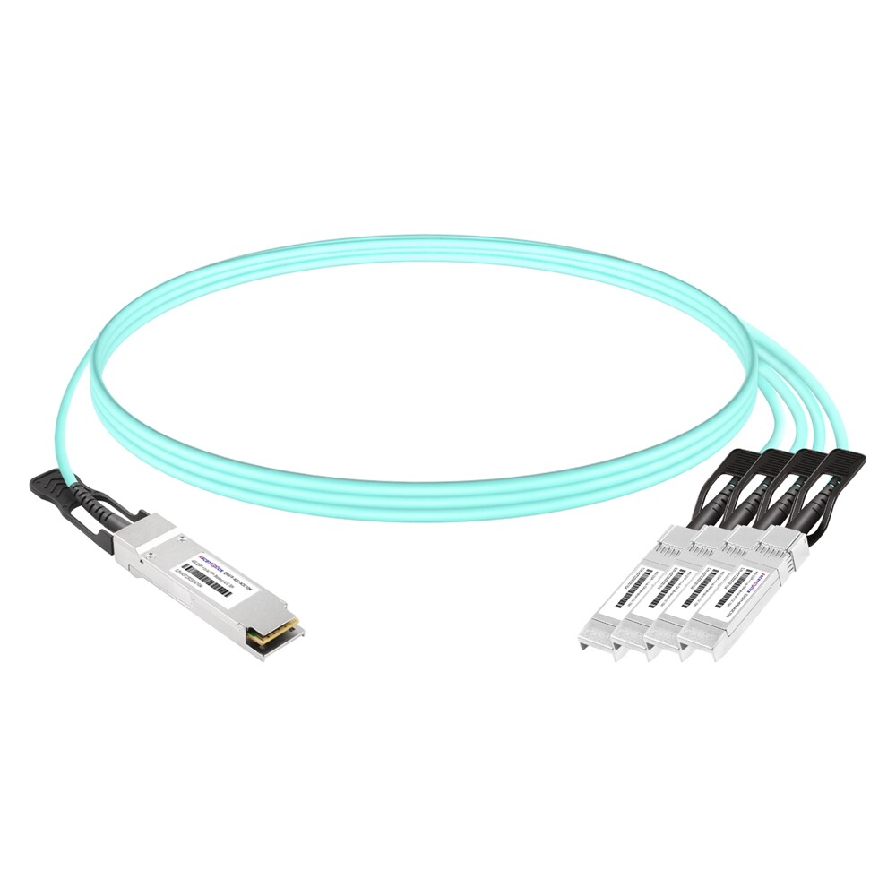 40G QSFP+ to 4x 10G SFP+ Breakout AOC Cable,10 Meters