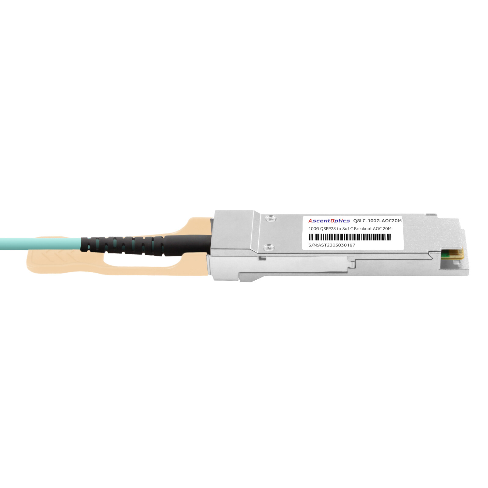 100G QSFP28 to 8x LC Breakout AOC Cable,20 Meters