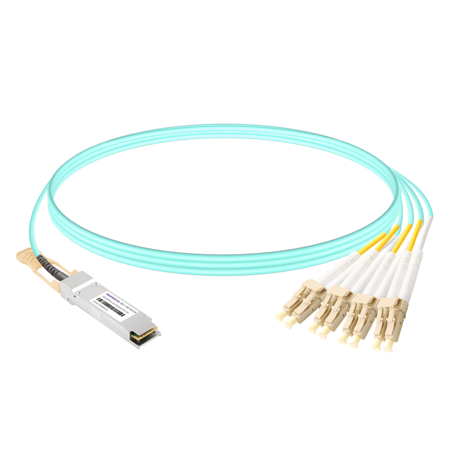 100G QSFP28 to 8x LC Breakout AOC Cable,10 Meters