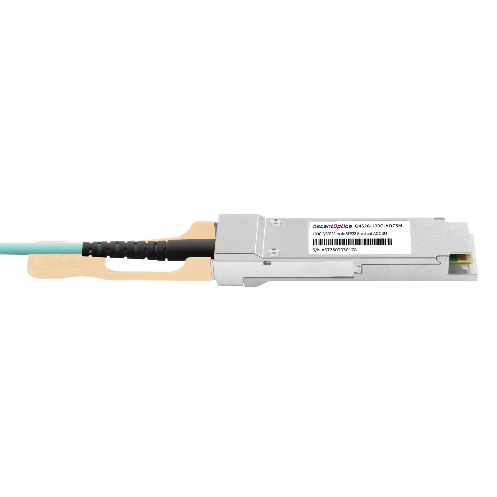 100G QSFP28 to 4x 25G SFP28 Breakout AOC Cable,3 Meters
