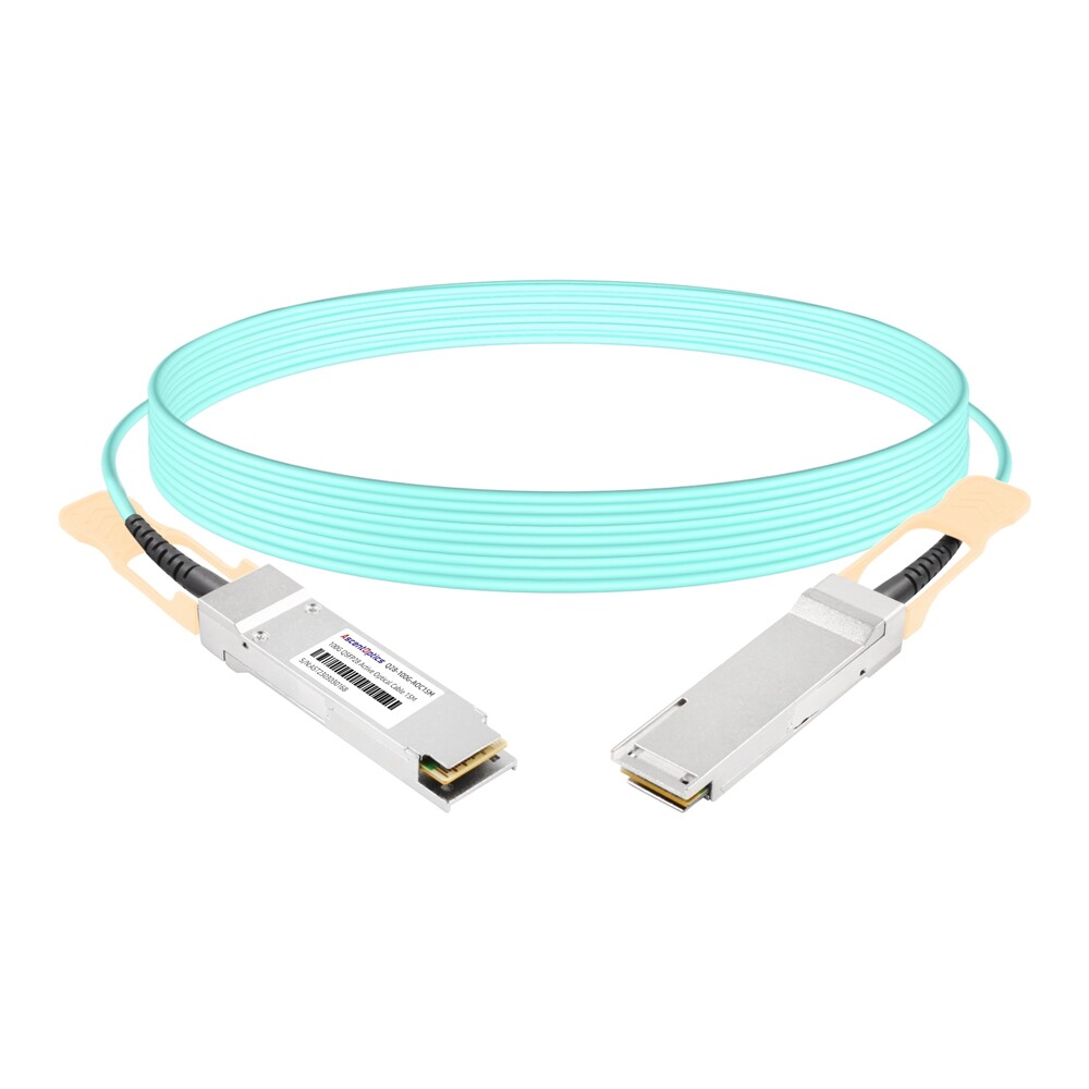 100G QSFP28 Active Optical Cable,15 Meters