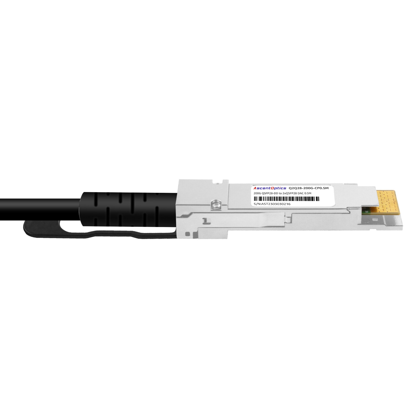 200G QSFP28-DD to 2x 100G QSFP28 Copper Breakout Cable,0.5 Meter,Passive