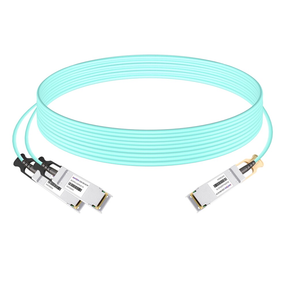 200G QSFP56 to 2x 100G QSFP56 Breakout AOC Cable,15 Meters