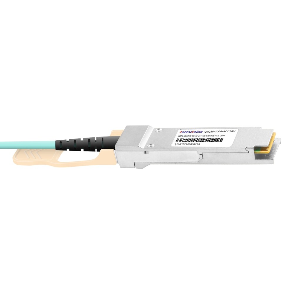 200G QSFP28-DD to 2x 100G QSFP28 Breakout AOC Cable,20 Meters