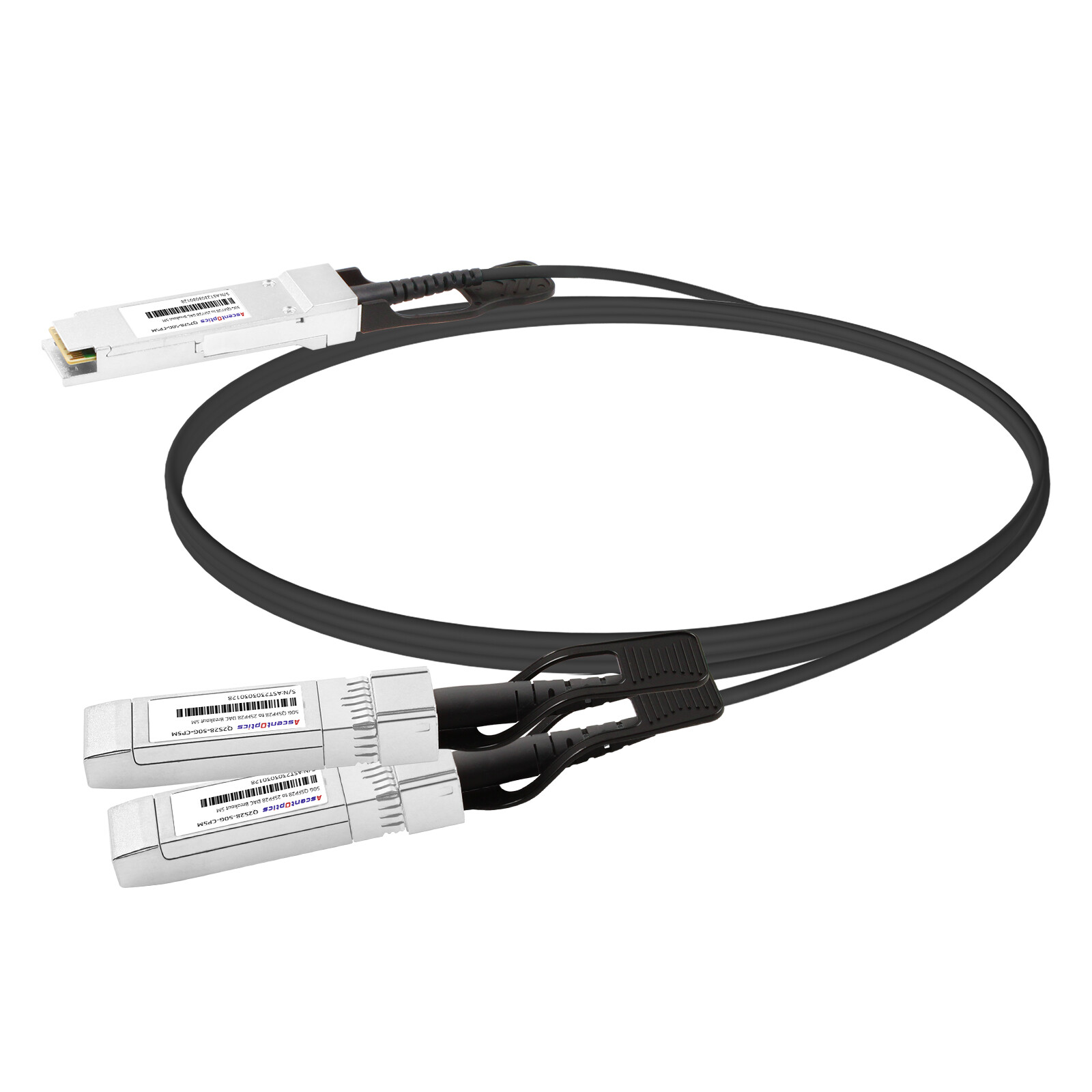 50G QSFP28 to 2x 25G SFP28 Copper Breakout Cable,5 Meters,Passive