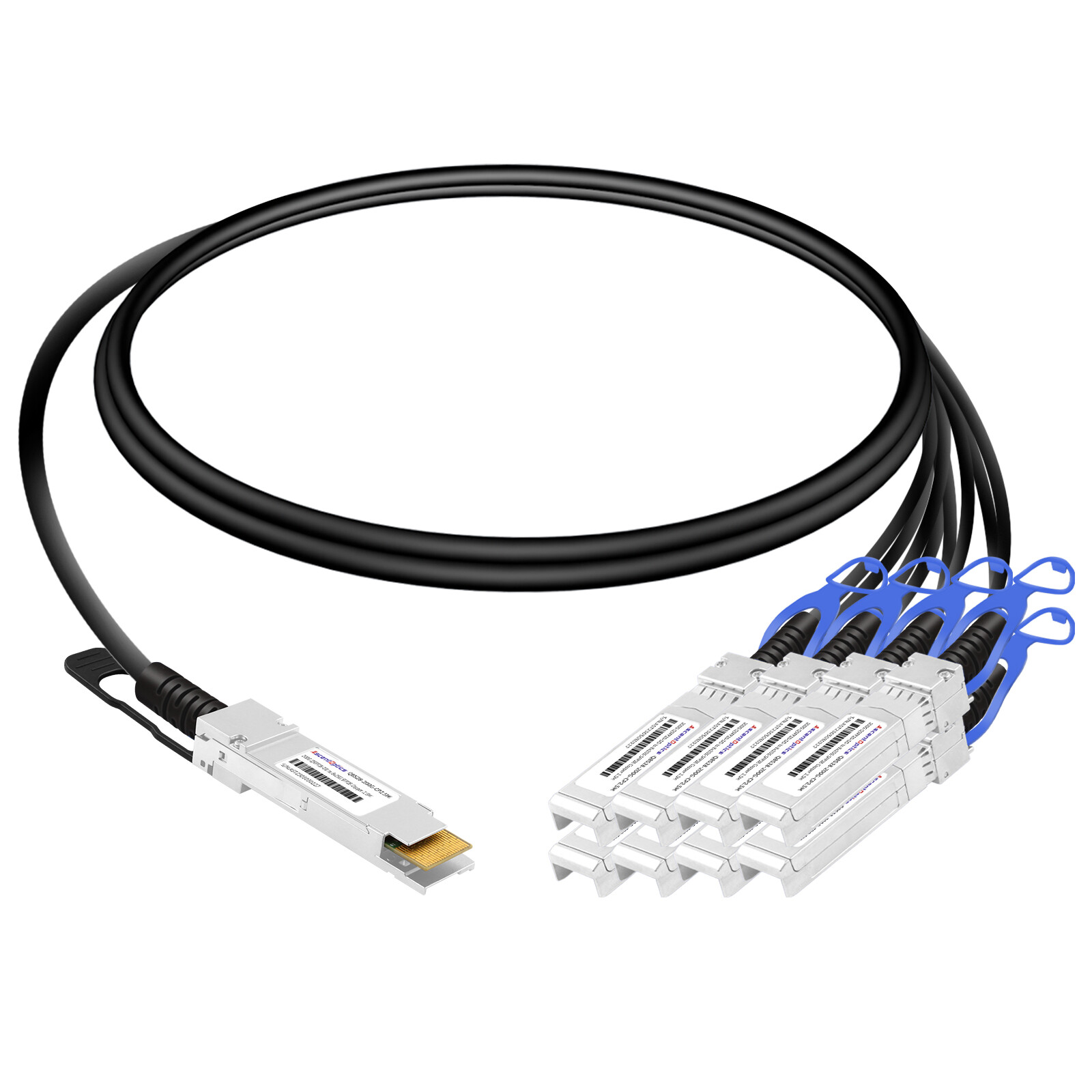 200G QSFP28-DD to 8x 25G SFP28 Copper Breakout Cable,2.5 Meters,Passive