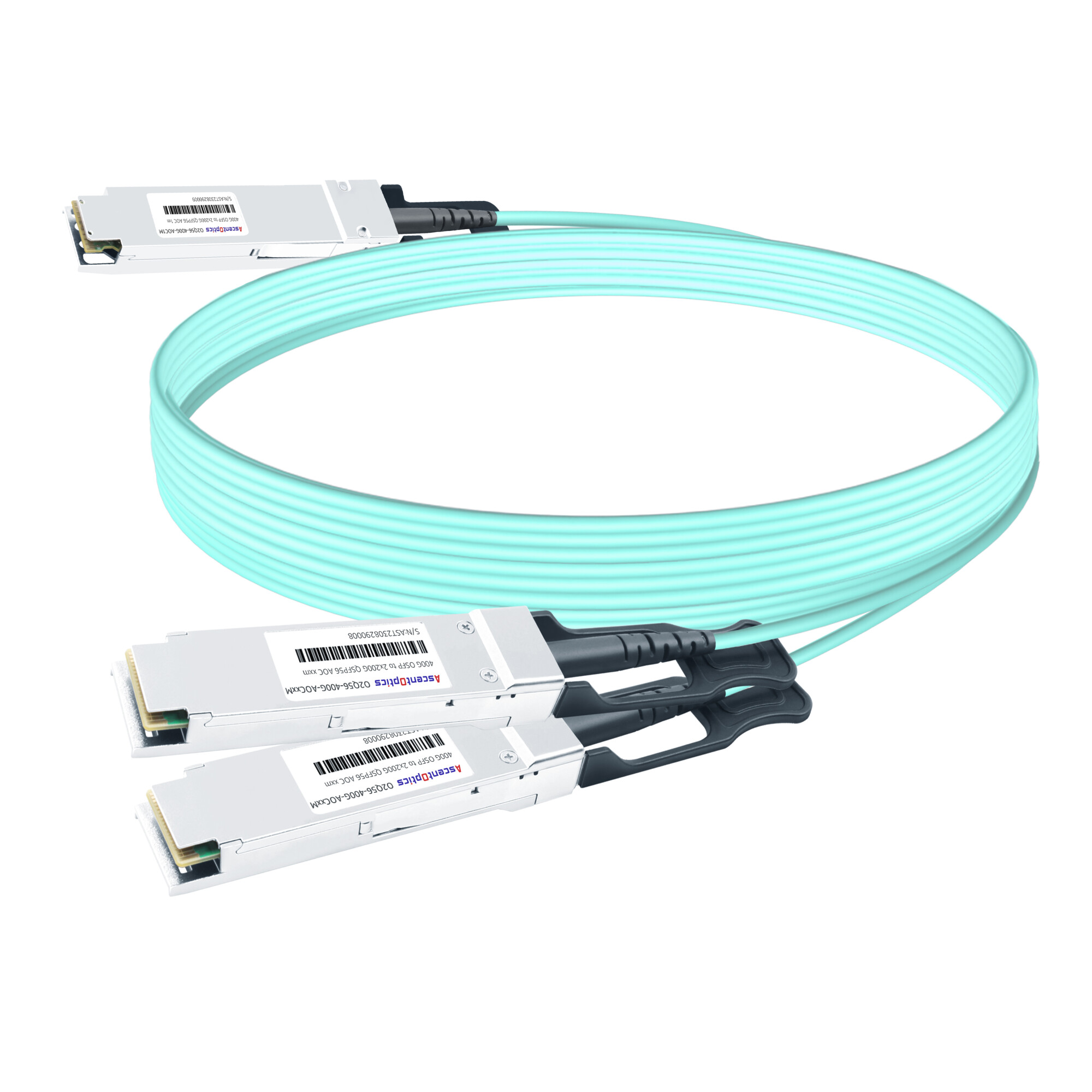 400G OSFP to 2x 200G QSFP56 Breakout Active Optical Cable,1 Meter