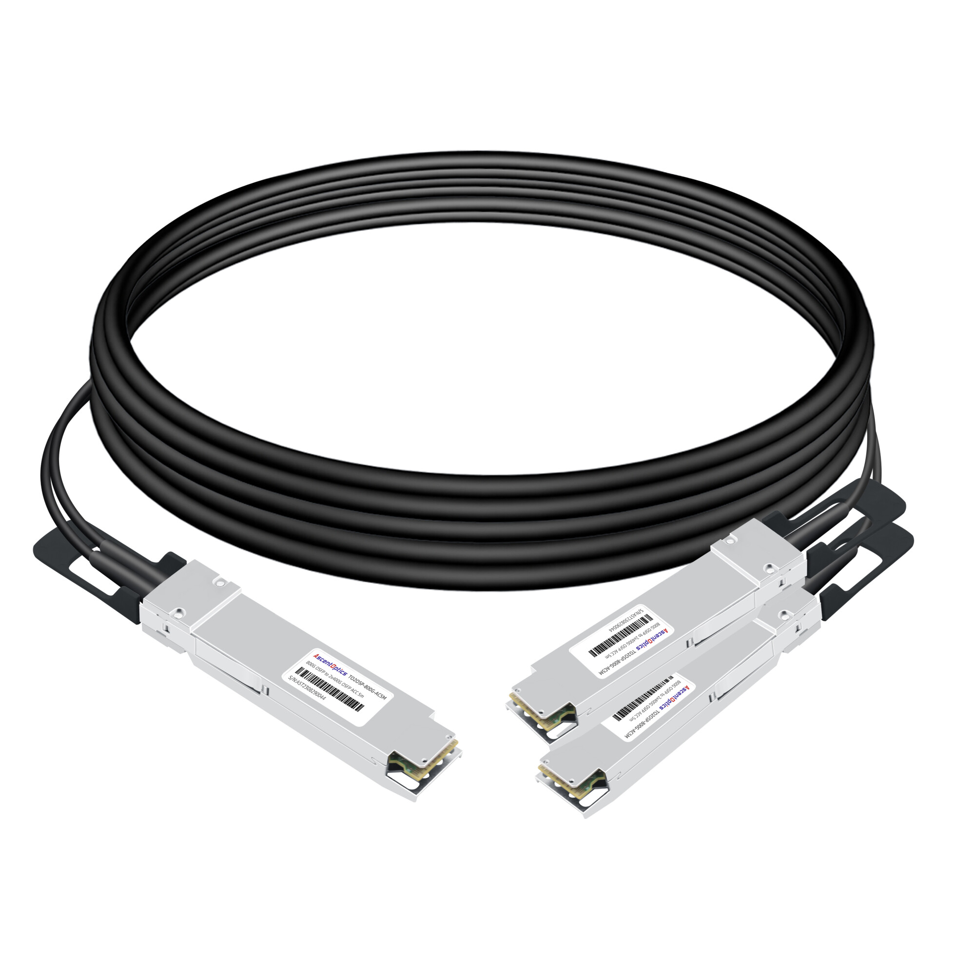 800Gb/s Twin-port OSFP to 2x 400Gb/s OSFP Active Copper Splitter Cable,5 Meter